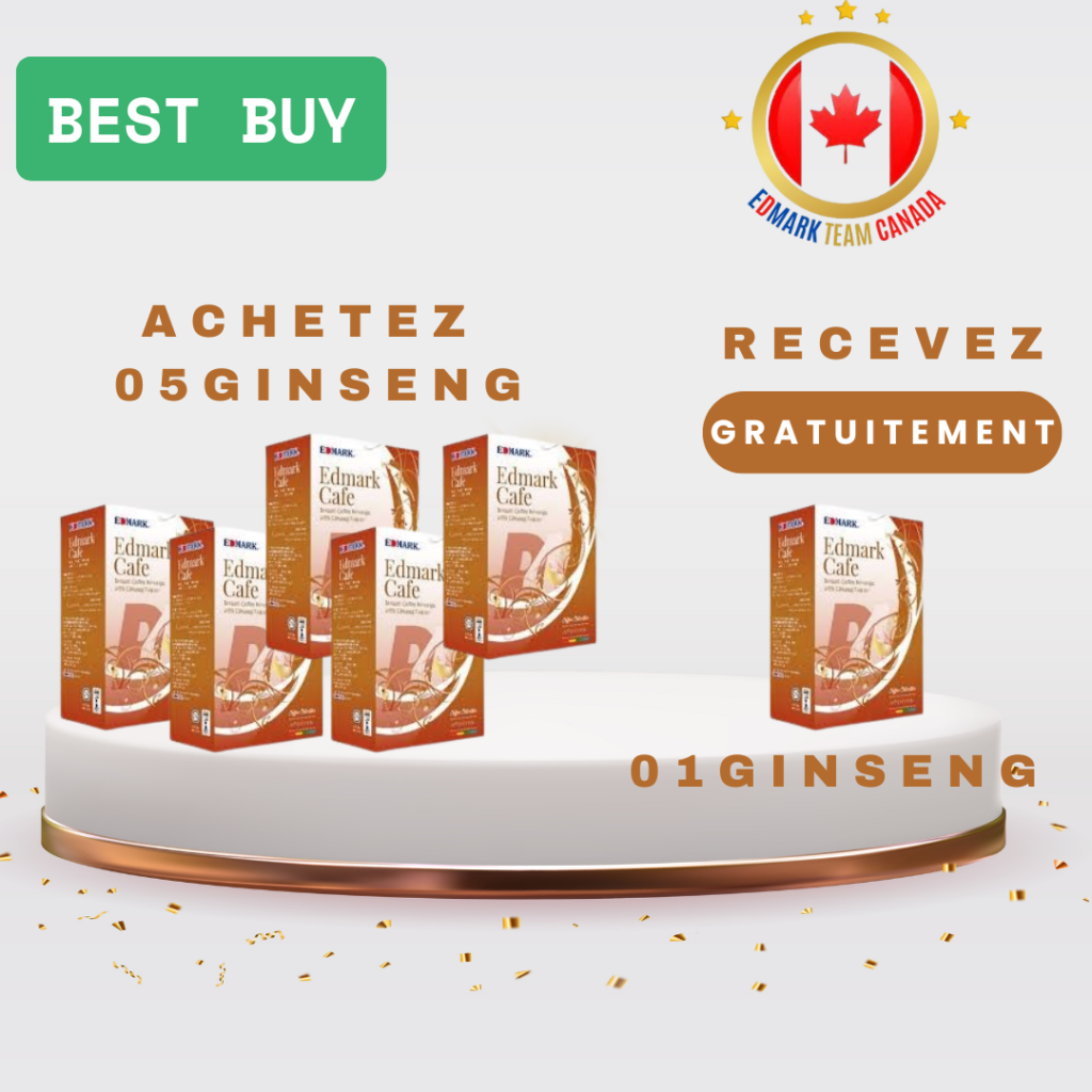 BEST BUY/ 5 Café Ginseng + 1 gratuit | EDMARK