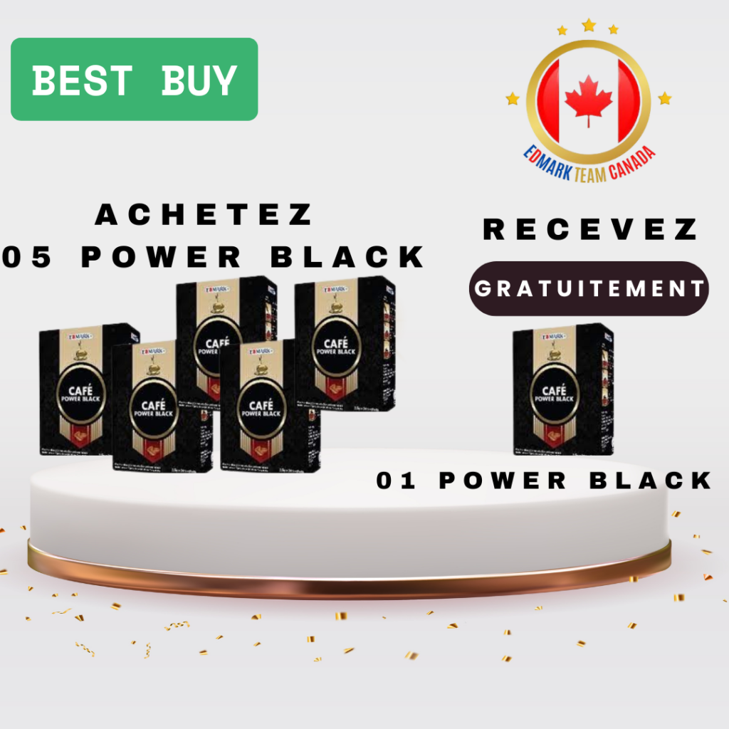 BEST BUY/ 5 Café Black Power + 1 gratuit | EDMARK