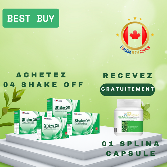 BEST BUY/ 4 Shake Off + 1 Splina Gélules gratuit | EDMARK
