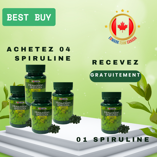 BEST BUY/ 4 Spirulina Hawaïenne + 1 gratuit | EDMARK